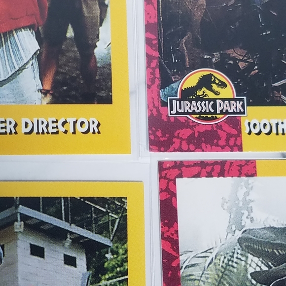 Vintage JP Topps Trading Cards Lot of 10 Jurassic Park Movie Cards Lot #3 - Picture 4 of 12